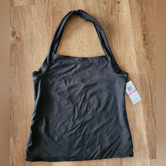 Black Seamless Halter Top Size S - Picture 2 of 6